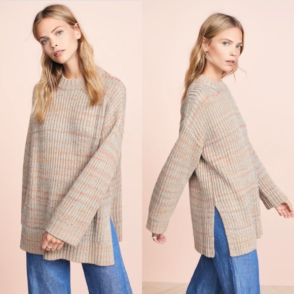 Elizabeth and James Sweaters - Elizabeth and James Orra Melange Oversized Knit Sweater Tunic Wool Cashmere XS